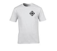 FatCuckoo- Jerusalem Cross, Five Fold Cross Men's T-Shirt White