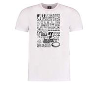 FatCuckoo- Lancashire Colloquialisms- Funny Sayings and Phrases from Up T'North Men's T-Shirt White