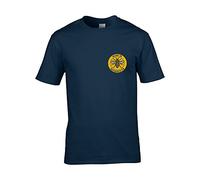 FatCuckoo Made in Manchester - Worker Bee Symbol- Men's Tshirt Navy