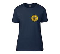 FatCuckoo Made in Manchester - Worker Bee Symbol - Women's Tshirt Navy