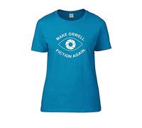 FatCuckoo Make Orwell Fiction Again- 1984 Doublespeak is Here- Women's T-Shirt Sapphire