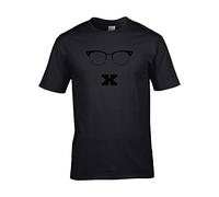 FatCuckoo Malcolm X Minimalist- Human Rights Activist Icon- Men's T-Shirt from Black