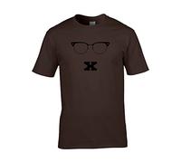 FatCuckoo Malcolm X Minimalist- Human Rights Activist Icon- Men's T-Shirt from Brown