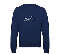 FatCuckoo Malcolm X Signature- Human Rights Activist Leader- Sweatshirt Jumper Blue