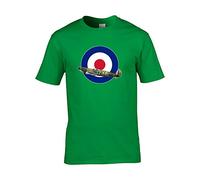 FatCuckoo RAF Spitfire- Battle of Britain WW2 Aircraft Plane Men's T-Shirt from Lime