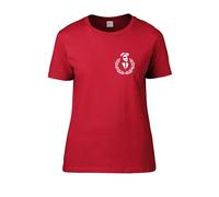 FatCuckoo- SKA Rude BOY Wreath Logo- Women's T-Shirt Red