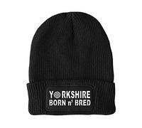 FatCuckoo - Yorkshire Born n' Bred- Unisex Winter Thinsulate Beanie Hat Black