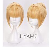 Fate/Extra Red Saber Nero Claudius Caesar Augustus Wig Cosplay Costume Fate Grand Order Women Synthetic Hair Wigs + Wig Cap