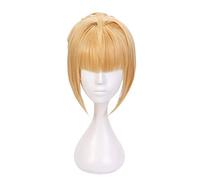 Fate/Extra Red Saber Nero Claudius Wig Cosplay Costume Fate Grand Order Artoria Pendragon Women Synthetic Hair Party Wigs C-351