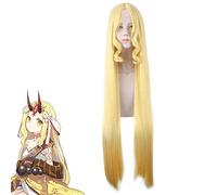 Fate Grand Order Fgo Ibaraki Doji Cosplay Wig Golden Long Synthetic Hair Pelucas Anime Costume Wigs+ Wig Cap Pl-232