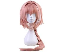 Fate/Grand Order FGO Perucas Cosplay Wig Apocrypha Astolfo 80cm Long Pink Braiding Synthetic Hair Costume Play Wigs For Women