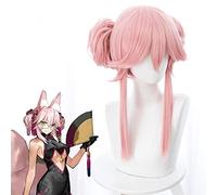 Fate Grand Order FGO Tamamo No Mae Pink Bun Heat Resistant Synthetic Halloween Carnival Party Cosplay + Free Wig Cap