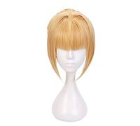 Fate Grand Order Red Saber Nero Golden Chignon Wig Cosplay Costume Fate Extra Heat Resistant Synthetic Hair Cosplay Wigs