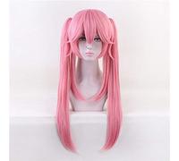 Fate/Grand Order Servant Cosplay Wig with Clip on Ponytails Tamamo No Mae Pink Hairpiece Anime Costume Wigs for Women KUMZ5439 KU125