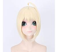 Fate stay night Arturia Pendragon Saber Women Chignon Wig Cosplay Costume Arturia and Altria Heat Resistant Synthetic Hair Wigs 2