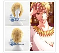 Fate/Stay Night Zero Gilgamesh Golden Short Wig Cosplay Hair Halloween Cosplay Wigs+ Wig Hat