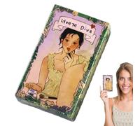 Fate Tarot Cards, English Playing Cards, Prediction Set with Symbol Meanings, Fortune Reading with Party Utility, 3.94 x 2.95 x 0.98 inches Spiritual Tool, Entertainment Favor for Family Nights