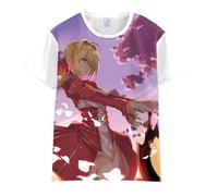 Fate Zero Fate/Stay Night T-Shirt Anime Saber/Nero Claudius T-Shirt Cosplay Costume Short Sleeve Tee Top Shirts