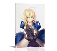 （Fate Zero）Saber Heroine Poster Poster Vintage Art, Wall Canvas, Decoration Aesthetic, Living Room, Kids Room Dormitory, Cafe, Bathroom, Suitable for Bedroom, Gym, Cool Classic 20x30inch(50x75cm) Fram