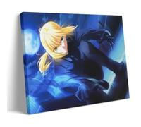 （Fate Zero）Saber Heroine Posters Poster Vintage Art, Wall Canvas, Decoration Aesthetic, Living Room, Kids Room Dormitory, Cafe, Bathroom, Suitable for Bedroom, Gym, Cool Classic 20x30inch(50x75cm) Fra