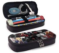 Fate Zero Saber Leather Pencil Case, Personalized Pen Bag, Pencil Pouch, Pen Box Stationery Bag,Multifunctional Stationery Box for Boys Girls