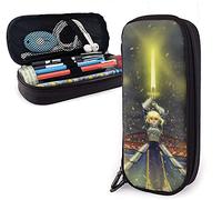 Fate Zero Saber Leather Pencil Case, Personalized Pen Bag, Pencil Pouch, Pencil Bag Pen Box Stationery Bag,Multifunctional Box for Boys Girls