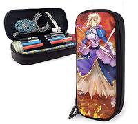 Fate Zero Saber Leather Pencil Case, Personalized Pen Bag, Pencil Pouch, Pencil Bag Pen Box Stationery Bag,Multifunctional Box for Boys Girls