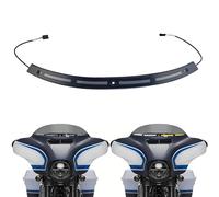 FATECIM Windshield Trim LED Light with Running Light & Sequential Turn Signals for Harley Touring Street Glide Ultra Limited Electra Glide FLHX FLHTK 2014-2023 (Black Windscreen Trim, Smoke Lens)