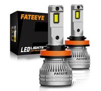 FateEye H11 LED Headlight Bulbs 44000LM 200W 6500K White Plug & Play IP68