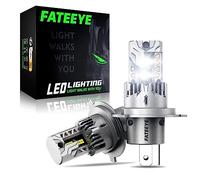 FateEye H4/9003/HB2 led headlight Bulbs, 22,000LM Ultra Brighter, 6500K Cool White, 100000Hrs Long Life with Cooling Fan, 1:1 Halogen Size, Plug and Play, Fog Lights Bulbs, Pack of 2 (H4)