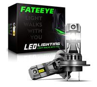 FateEye H7 LED Headlight Bulb - 70W 16000LM H7 Headlight Bulb, 600% Bright 6500K White, 1:1 Size Canbus Error Free Fan Design, IP68 Waterproof No Fan, Pack of 2