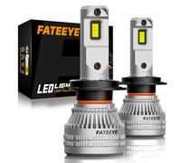 FateEye H7 LED Headlight Bulbs - 44000LM 6500K White Light 200W H7 Headlight Bulbs Conversion Kit, Halogen Replacement Bulb with Fan, IP68 Waterproof, Pack of 2