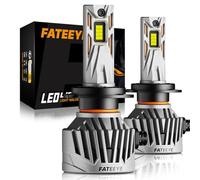 FateEye H7 LED Headlight Bulbs - 600% 38000LM 130W H7 Headlight Bulb Conversion Kit,6500K White Light LED Bulb with Fan,Plug and Play,IP68 Waterproof, Pack of 2
