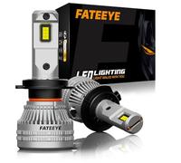 FateEye H7 LED Headlight Bulbs - 800% 44000LM 200W H7 Headlight Bulbs Conversion Kit, 6500K White Light Bulb with Fan, Plug and Play, IP68 Waterproof, Pack of 2