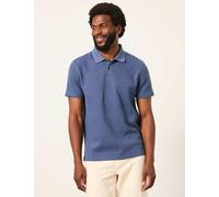 FatFace Cotton Rich Ribbed Polo Shirt Dark Blue Denim