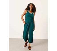 FatFace Cotton Rich Ribbed Scoop Neck Vest Teal Mix
