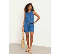 FatFace Denim Button Detail Vest Denim