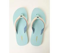 FatFace Flat Flip Flops Green Mix