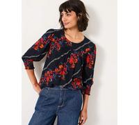 FatFace Floral Blouse Navy Mix