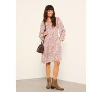 FatFace Floral V-Neck Mini Tea Dress Purple Mix