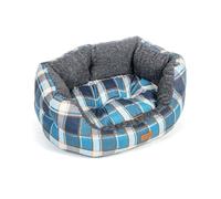 Danish Design FatFace Fleece Check Deluxe Slumber Dog Bed - 45cm