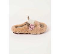 FatFace Highland Cow Print Mule Slippers Brown Mix
