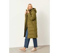 FatFace Hooded Longline Puffer Coat Green