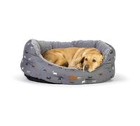 FatFace Marching Dogs Grey Super Soft Deluxe Pet Dog/Puppy Sustainable Bed 35 Inch