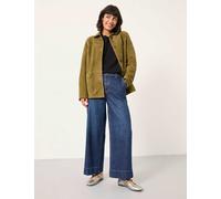 FatFace Mid Rise Wide Leg Cropped Jeans Dark Blue Denim
