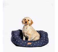 FatFace Party Dogs Round Dog Bed by Danish Design, Medium