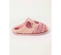 FatFace Pig Mule Slippers Pink Mix