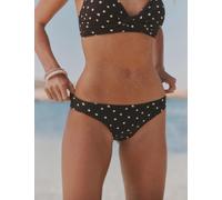 FatFace Printed High Leg Bikini Bottoms Brown Mix