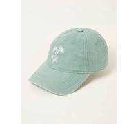 FatFace Pure Cotton Floral Baseball Cap Green Mix