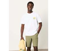 FatFace Pure Cotton Squeeze The Day Graphic T-Shirt White Mix